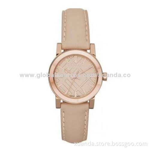 Fashion, men genuine leather straps watch with water resistance